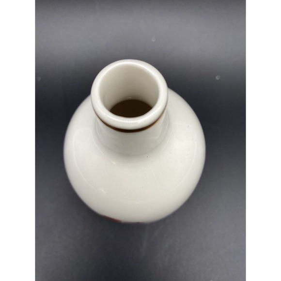 Misha Zadeh 180 Vase‎ Red Poppy Flower, 5 1/4" h Bottle Shape, Gold Detailing - Picture 2 of 6